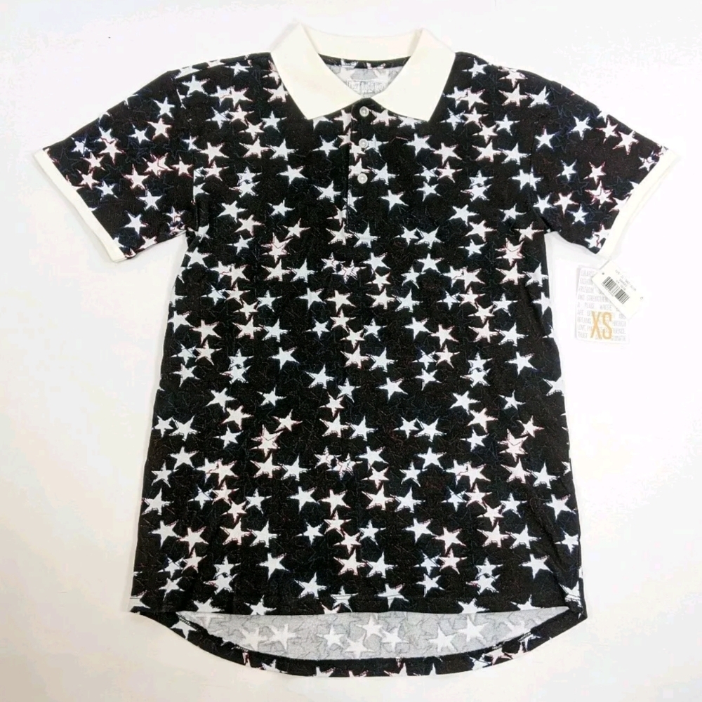 NWT LuLaRoe Bud Polo Shirt Mens American Dreams